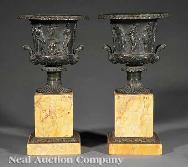 A Pair of French Restauration Patinated