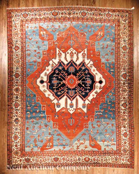 A Fine Antique Serapi Carpet rust