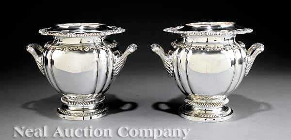 A Pair of Silverplate Wine Coolers 13d592