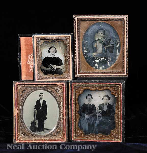 [Cased Images] a group of six ambrotypes