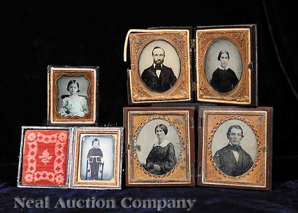 [Cased Images] a group of eight ambrotypes