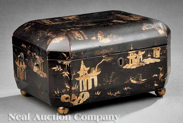 A Chinese Gilt-Decorated Black