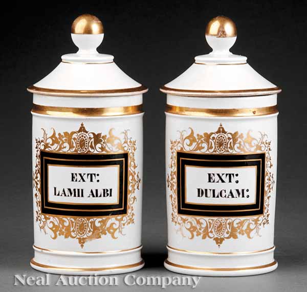 A Pair of Paris Porcelain Apothecary 13d5e4