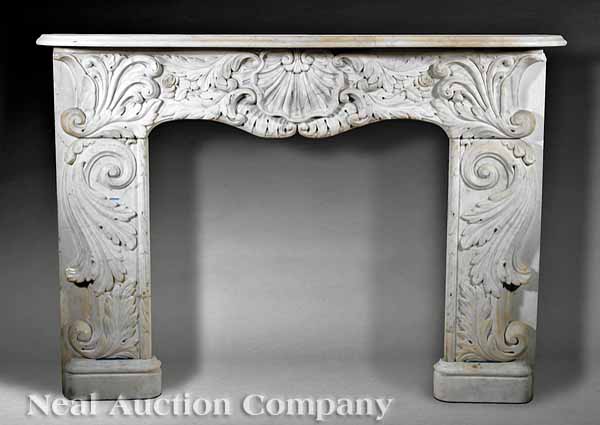 A Beaux Arts Carrara Marble Mantel 13d60a