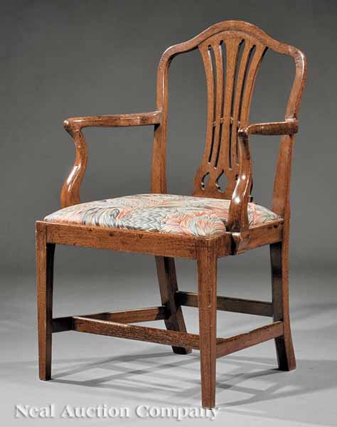 A George III Carved Mahogany Armchair 13d613