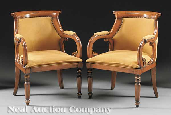 A Pair of French Fruitwood and Parcel