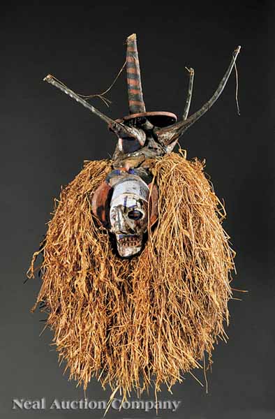 A Yaka Carved Wood Initiation Mask 13af20