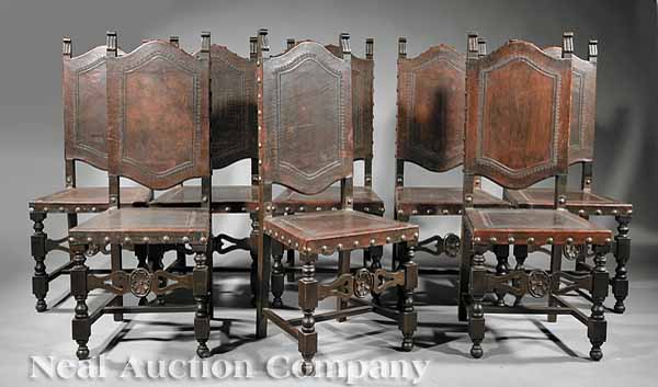 A Set of Twelve Antique Baroque-Style