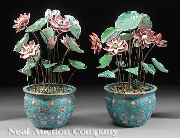 A Pair of Chinese Cloisonné Enamel