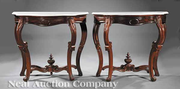 A Pair of American Rococo Carved 13b01e