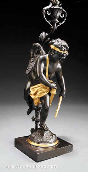 A Continental Patinated Metal Figural 13b031