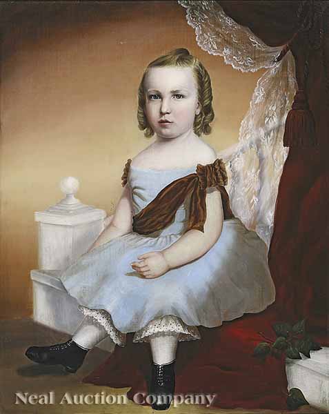 American School 19th c. Portrait of