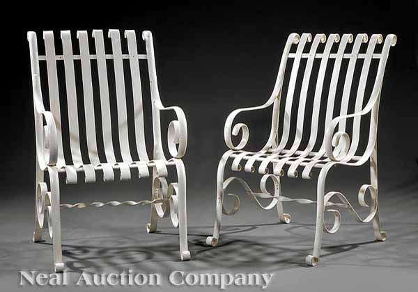 A Pair of Vintage Wrought Iron