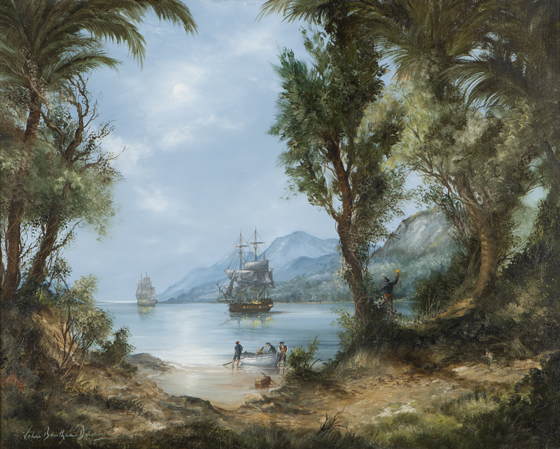 ''Pirate's Cove'' oil on canvas.