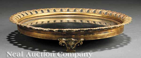 A Charles X Bronze Mirrored Plateau