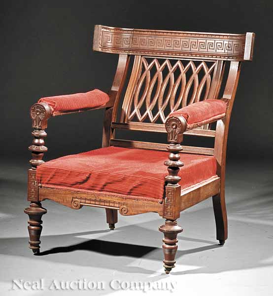 An American Carved Mahogany Armchair 13b32d