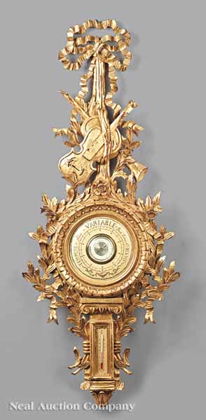 A Louis XVI-Style Gilt Barometer