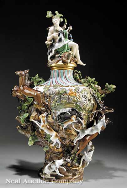 A Large Meissen Polychrome and 13b35c