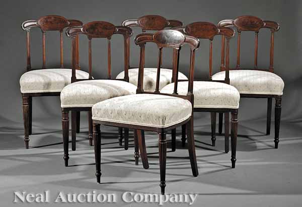 A Set of Six Regency Carved Mahogany 13b380