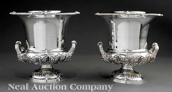 A Pair of Silverplate Campagna Form 13b39d