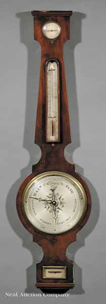 A Regency Mahogany Banjo Barometer