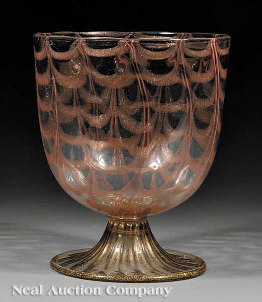 A Venetian Art Glass Vase bell-form