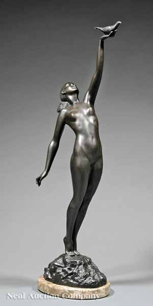 A French Bronze of "A Young Woman