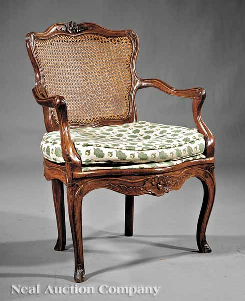 A Louis XV Carved Beechwood Fauteuil 13b3d7
