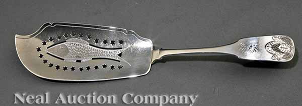 An American Coin Silver Fish Slice