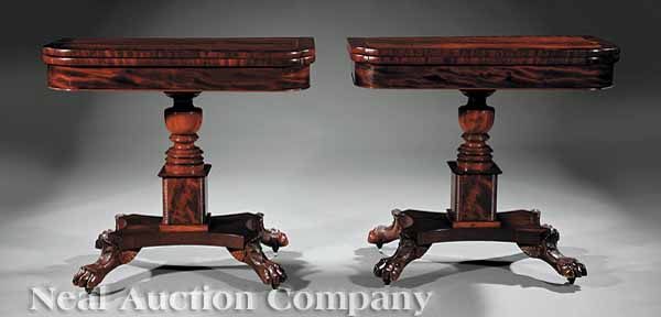 A Pair of American Classical Inlaid