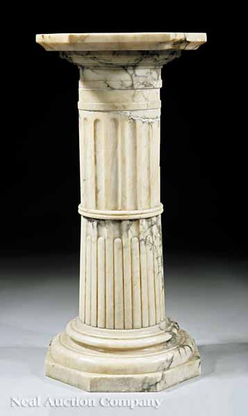 An Italian White Marble Pedestal 13b461