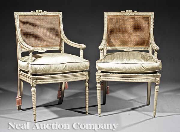 A Pair of Louis XVI-Style Crème