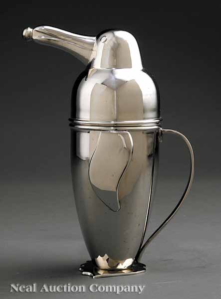 An Art Deco-Style Silverplate Figural