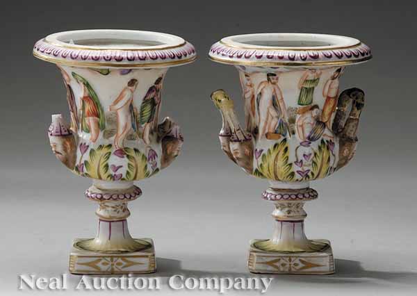 A Pair of Small Capodimonte Porcelain 13b540