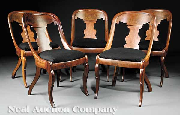 Five American Late Classical Mahogany