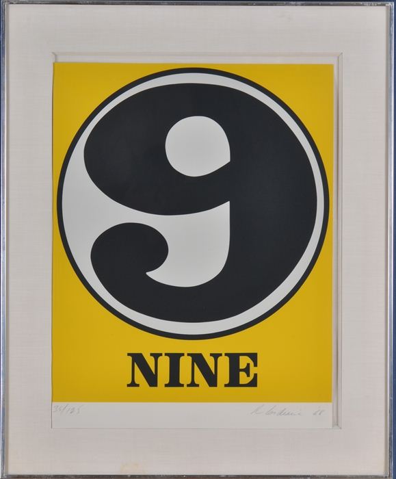 ROBERT INDIANA (b. 1928): "9" FROM