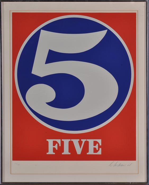 ROBERT INDIANA (b. 1928): "5" FROM