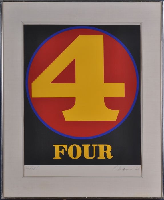 ROBERT INDIANA (b. 1928): "4" FROM