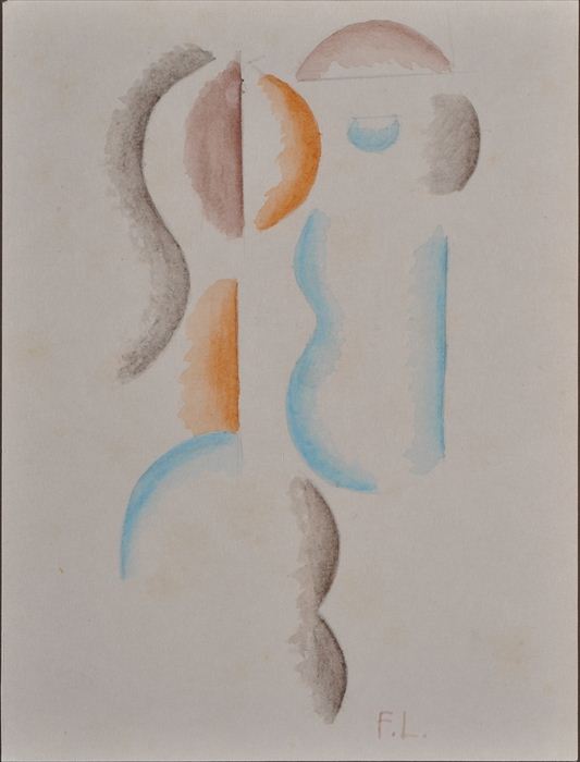 AFTER FERNAND LEGER: UNTITLED Watercolor