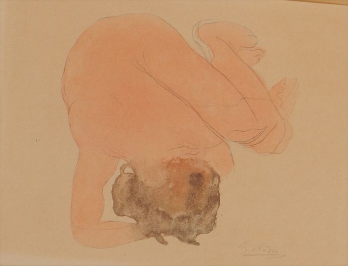 AFTER AUGUSTE RODIN: FIGURAL STUDY OF