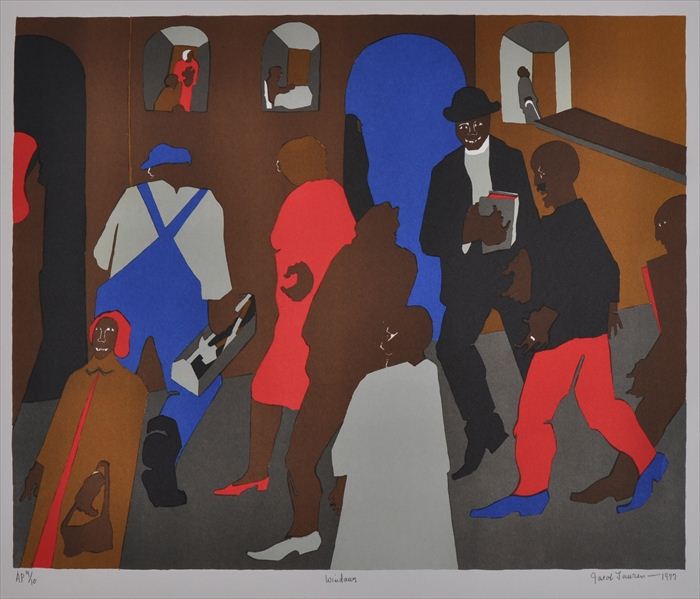 JACOB LAWRENCE (1917-2000): "WINDOWS"Offset