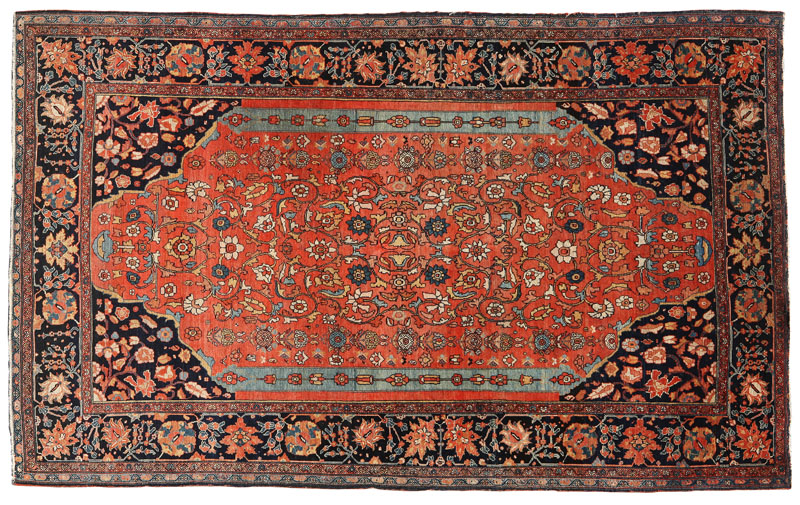 A Persian Kashan wool rug Early