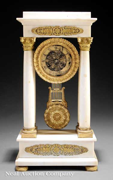 A Napoleon III Gilt Bronze and Marble