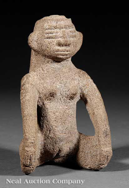 A Pre Columbian Stone Female Figure 13e5e5