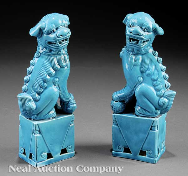 A Pair of Chinese Turquoise Glazed 13e610