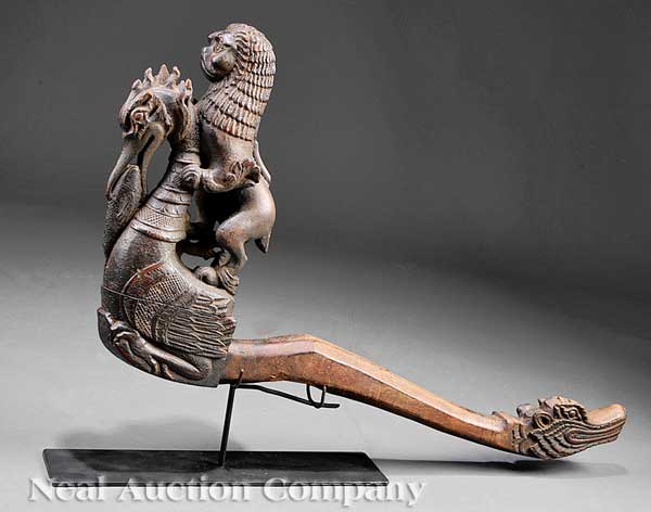 A Southeast Asian Carved Wood Sculptural