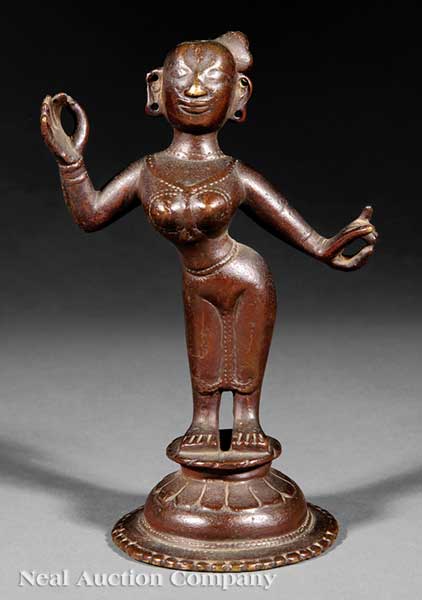 An Indian Bronze Figure of Radha 18th/19th