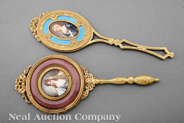 Two Antique French Gilt Bronze 13e635