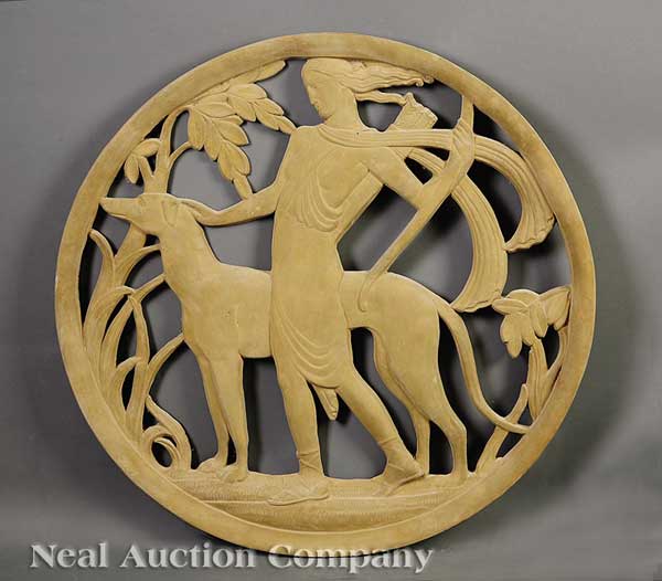 An Art Deco Plaster Relief Medallion 13e62e