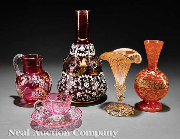 A Group of Five Continental Enameled 13e665